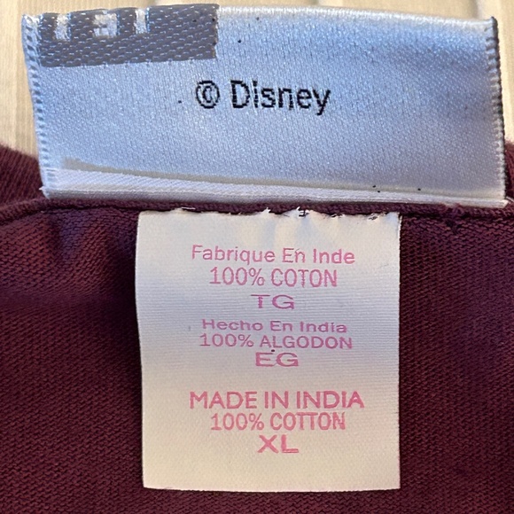 Disney Tower of Terror Twilight Zone T Shirt SZ XL Jr Purple & Black Glitter NWT - Picture 10 of 12